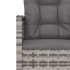 Muebles de jardín con cojines 3 piezas ratán sintético