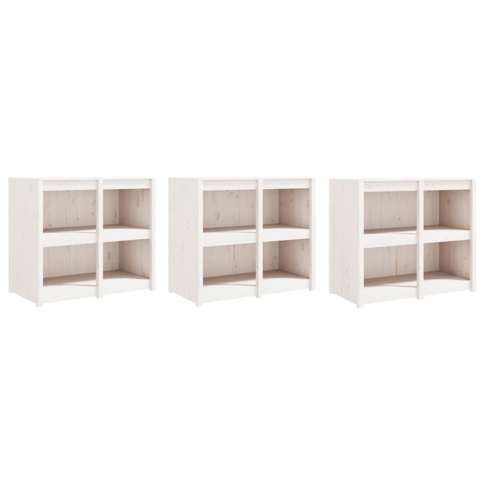 Muebles de cocina de exterior 3 pzas madera maciza pino