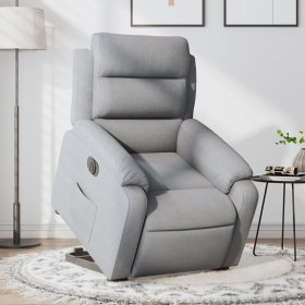 Sillón eléctrico reclinable elevable de tela gris