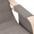 Silla mecedora de tela gris