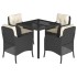 Set de muebles jardín 5 pzas con cojines ratán sintético
