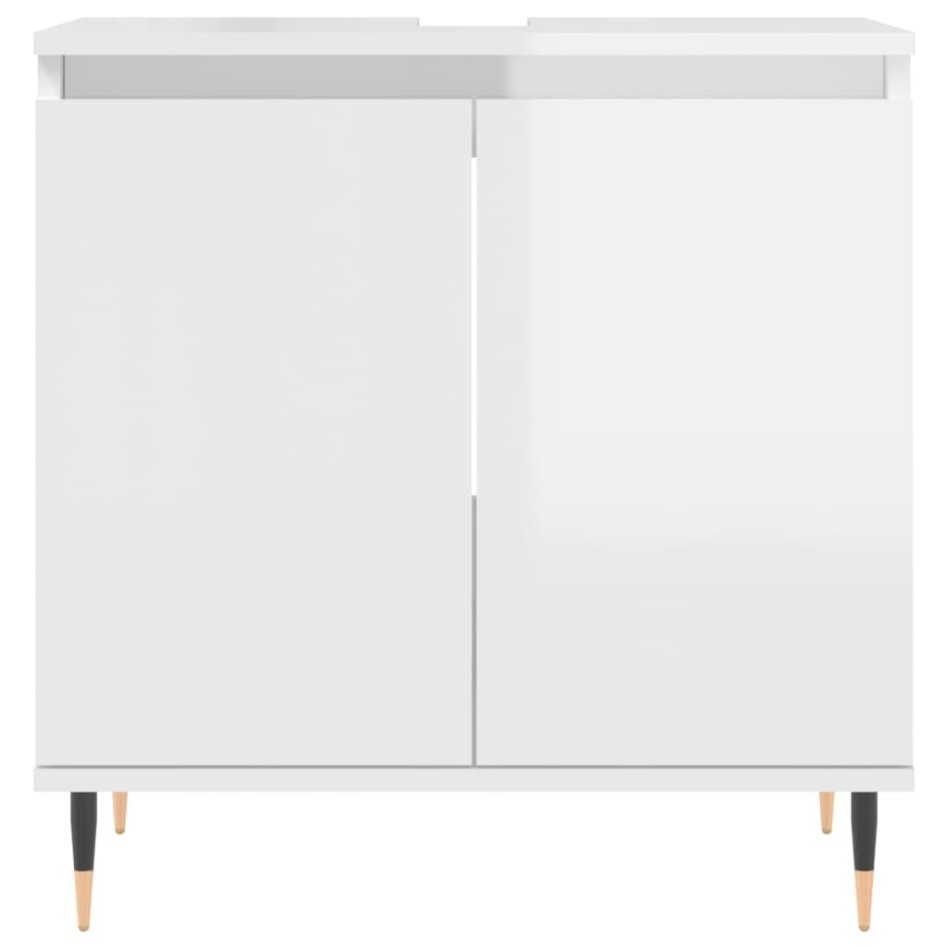 Set de muebles baño 3 pzas madera contrachapada blanco