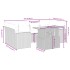 Set de comedor de jardín 7 pzas y cojines ratán sintético