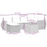 Set de comedor de jardín 7 pzas y cojines ratán sintético