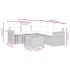 Set de muebles de jardín 6 pzas y cojines ratán sintético