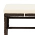 Set muebles de jardín 6 piezas y cojines ratán sintético