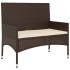 Set muebles de jardín 6 piezas y cojines ratán sintético