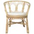 Silla de comedor con cojín ratán natural y