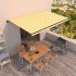 Toldo retráctil manual amarillo y blanco 500x300