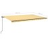 Toldo retráctil manual amarillo y blanco 500x300