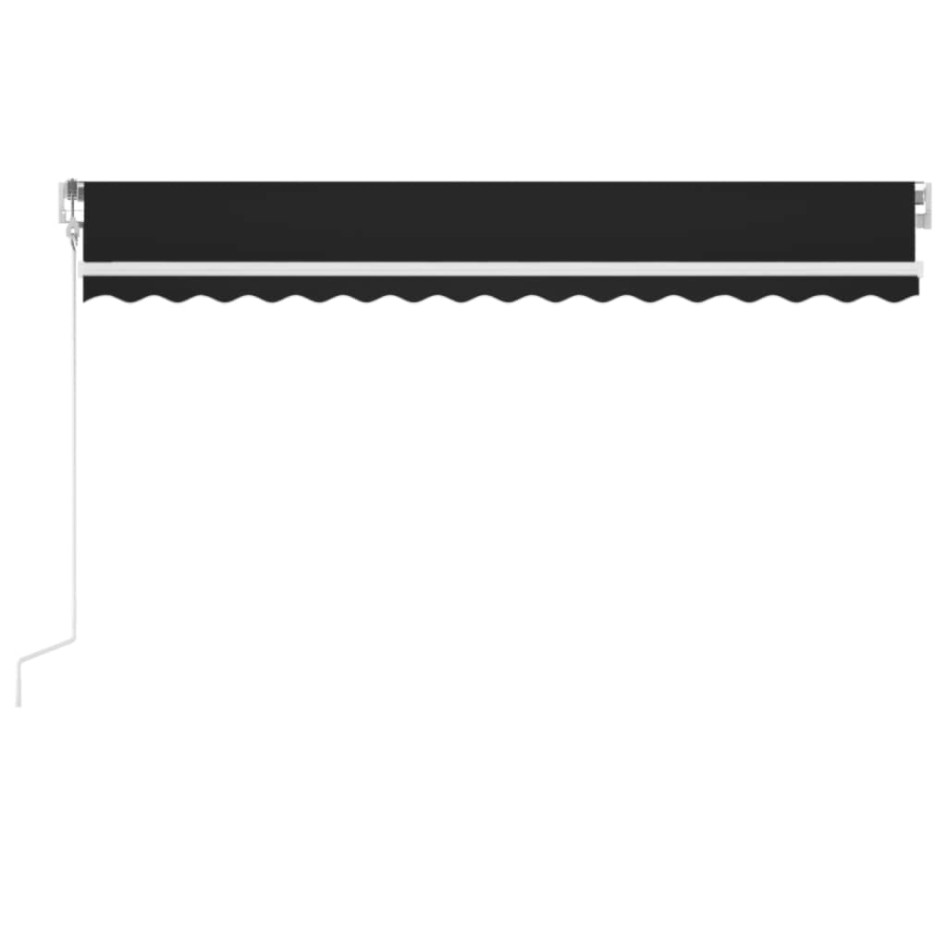 Toldo automático LED sensor de viento gris antracita 400x350