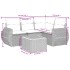 Set de muebles de jardín 5 pzas y cojines ratán sintético