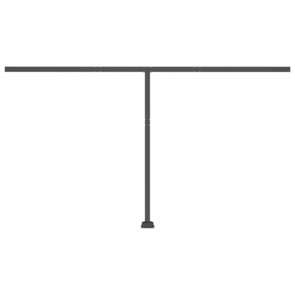 Toldo manual retráctil con LED color crema 400x350