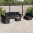 Set de sofás de jardín 8 piezas y cojines ratán sintético
