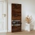 Mueble zapatero madera contrachapada roble ahumado 59x17x169