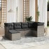 Set de muebles de jardín 6 pzas y cojines ratán sintético