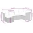 Set de muebles de jardín 6 pzas y cojines ratán sintético