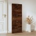 Mueble zapatero madera contrachapada roble ahumado 59x17x169