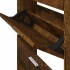 Mueble zapatero madera contrachapada roble ahumado 59x17x169