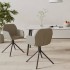 Sillas de comedor giratorias 2 uds de terciopelo gris