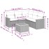 Set de muebles de jardín 6 pzas y cojines ratán sintético