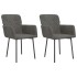 Sillas de comedor 2 unidades terciopelo gris