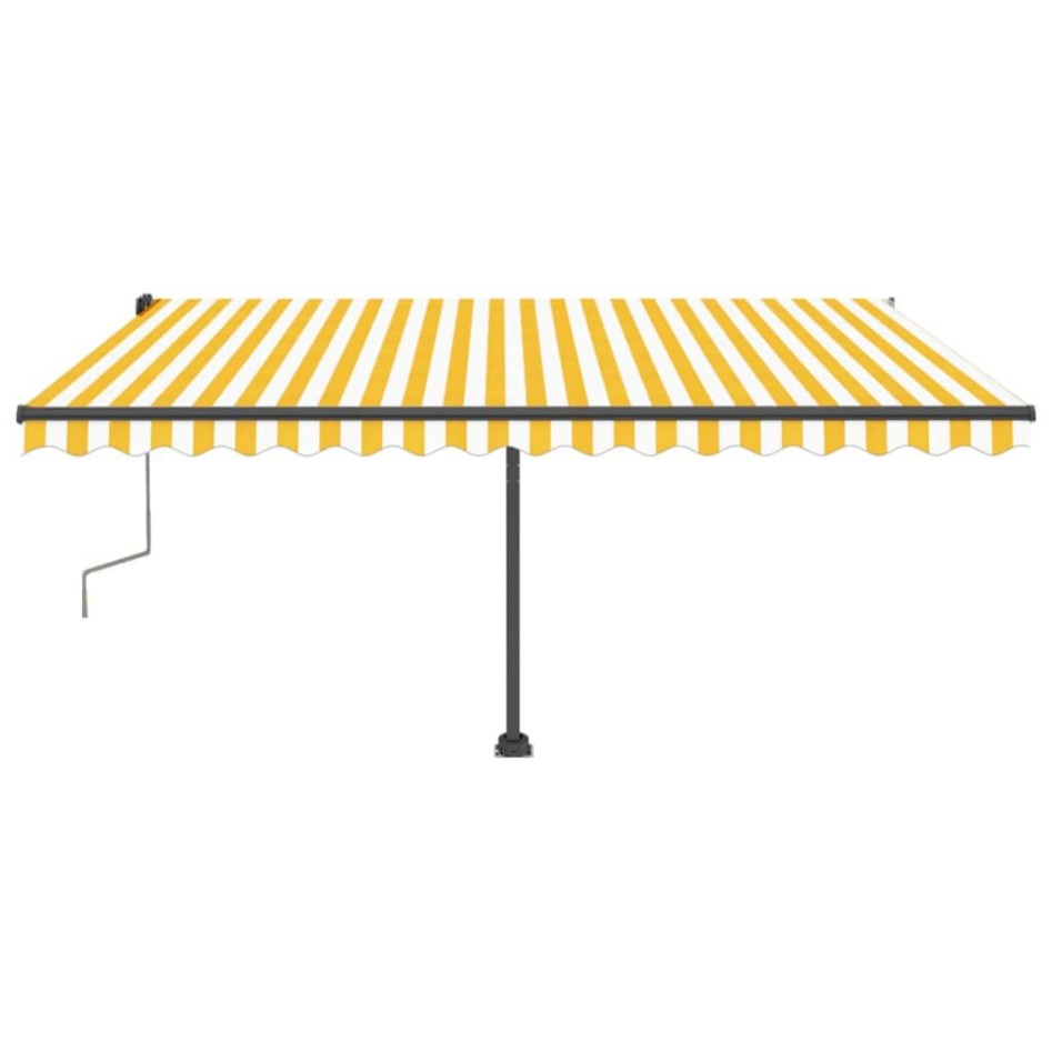 Toldo manual retráctil con LED amarillo y blanco 450x300