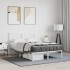 Estructura de cama de metal con cabecero blanca 120x200