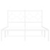 Estructura de cama de metal con cabecero blanca 120x200