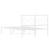 Estructura de cama de metal con cabecero blanca 120x200