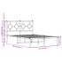 Estructura de cama de metal con cabecero blanca 120x200