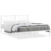 Estructura de cama con cabecero metal blanca 160x200 cm