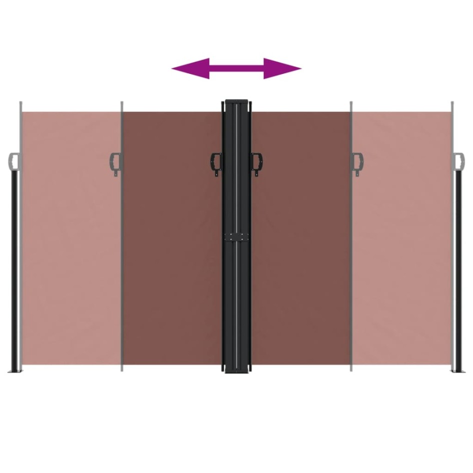 Toldo lateral retráctil marrón 200x1000