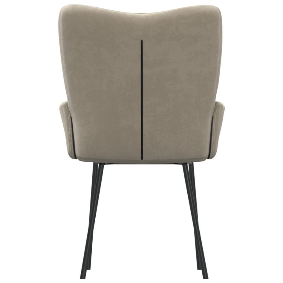 Sillas de comedor 2 unidades terciopelo gris