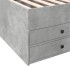 Tumbona con cajones madera ingeniería gris hormigón 90x190