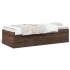 Tumbona con cajones madera ingeniería roble marrón 100x200
