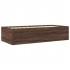 Tumbona con cajones madera ingeniería roble marrón 100x200
