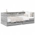 Tumbona con cajones madera ingeniería gris Sonoma 75x190