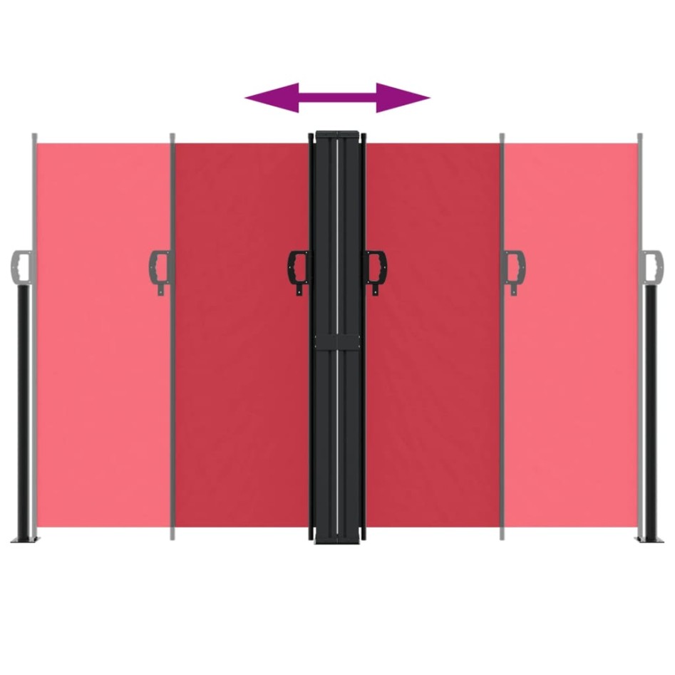 Toldo lateral retráctil rojo 160x1000