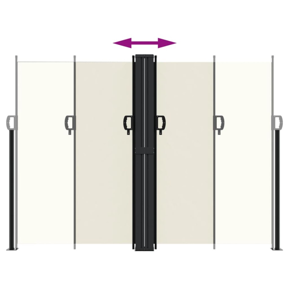 Toldo lateral retráctil crema 180x1000