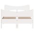 Estructura de cama con cabecero madera pino blanco 120x190