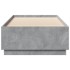 Estructura de cama madera de ingeniería gris hormigón