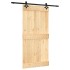 Puerta corredera con herrajes madera maciza de pino 100x210
