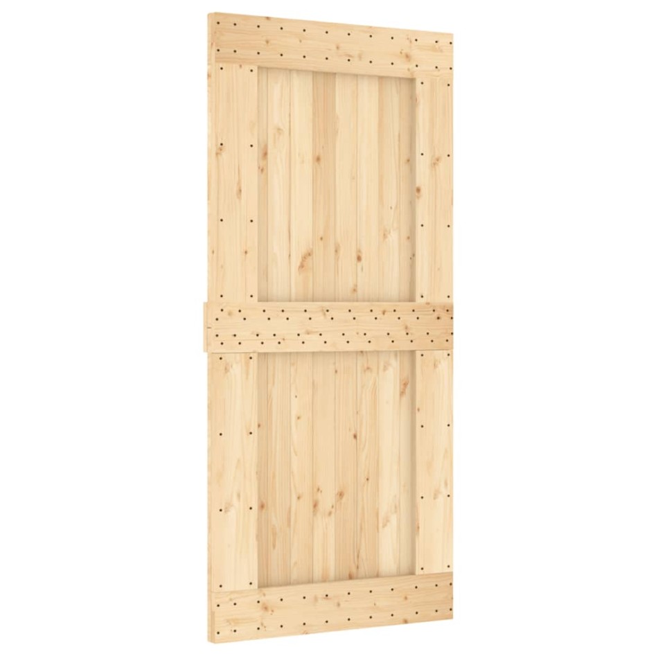 Puerta corredera con herrajes madera maciza de pino 95x210