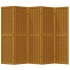 Biombo separador de 5 paneles madera maciza paulownia