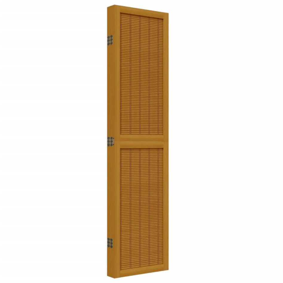 Biombo separador de 5 paneles madera maciza paulownia