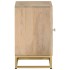 Mesita de noche madera maciza de mango y hierro 40x30x50