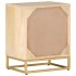 Mesita de noche madera maciza de mango y hierro 40x30x50