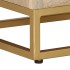 Mesita de noche madera maciza de mango y hierro 40x30x50