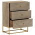 Cómoda madera maciza de mango y hierro 55x30x76